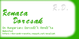 renata dorcsak business card